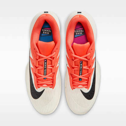 Nike Vapor Pro 3 Tennisschuh für Hartplätze (Herren) – Sail/Turf Orange/Blue Ribbon Heather/Schwarz