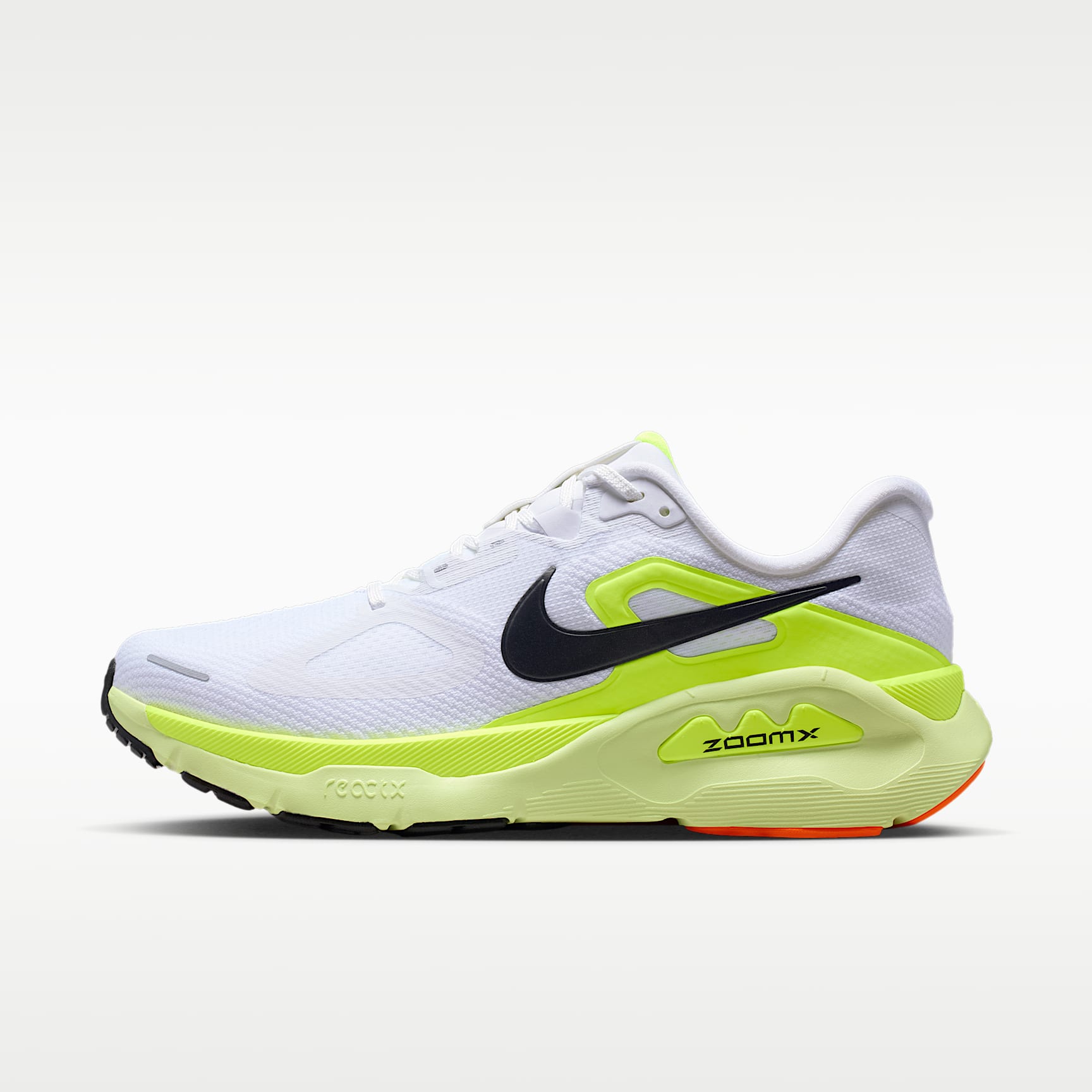 Nike Structure Plus Straßenlaufschuh (Herren) – Weiß/Pure Platinum/Volt/Schwarz