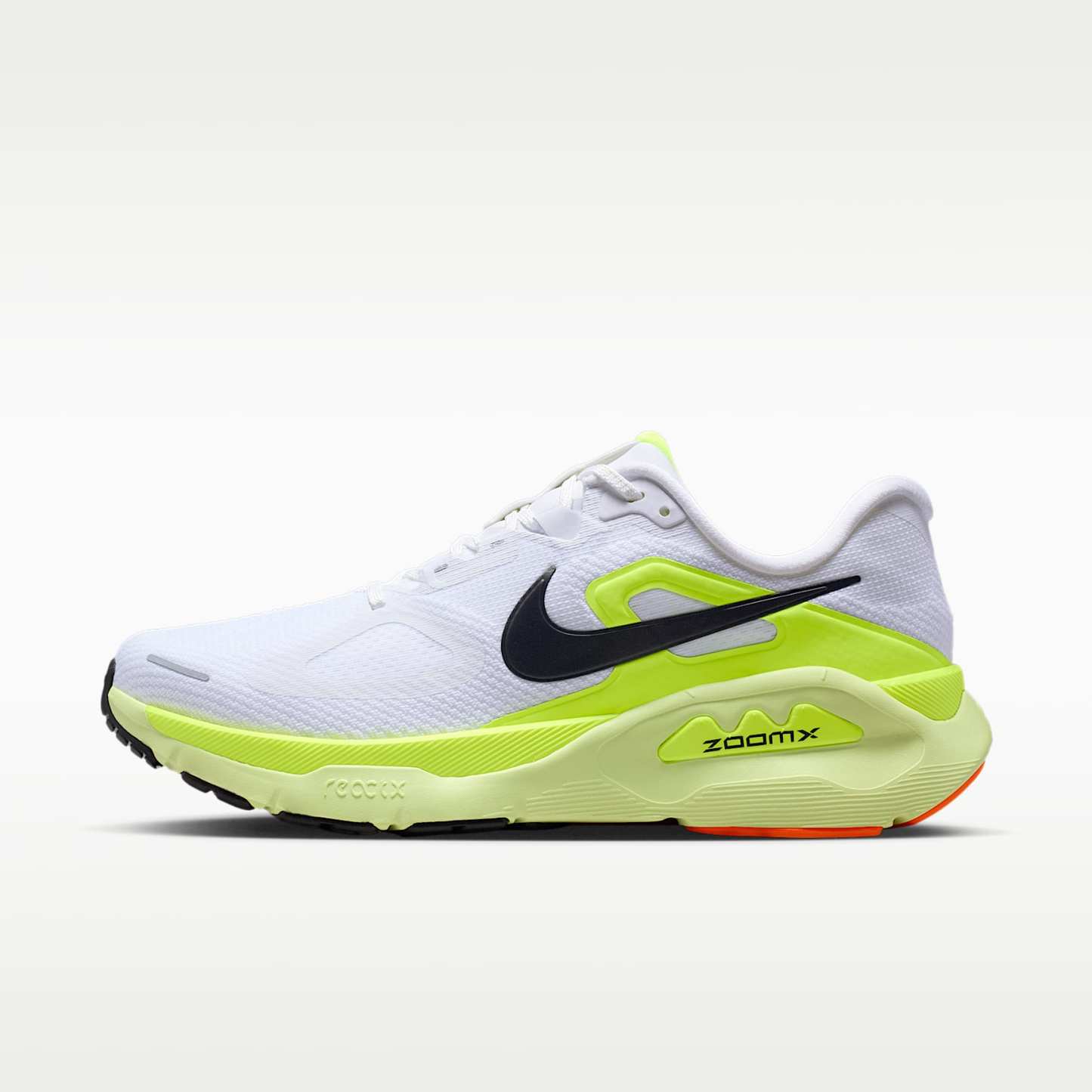 Nike Structure Plus Straßenlaufschuh (Herren) – Weiß/Pure Platinum/Volt/Schwarz