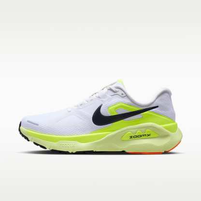 Nike Structure Plus Straßenlaufschuh (Herren) – Weiß/Pure Platinum/Volt/Schwarz