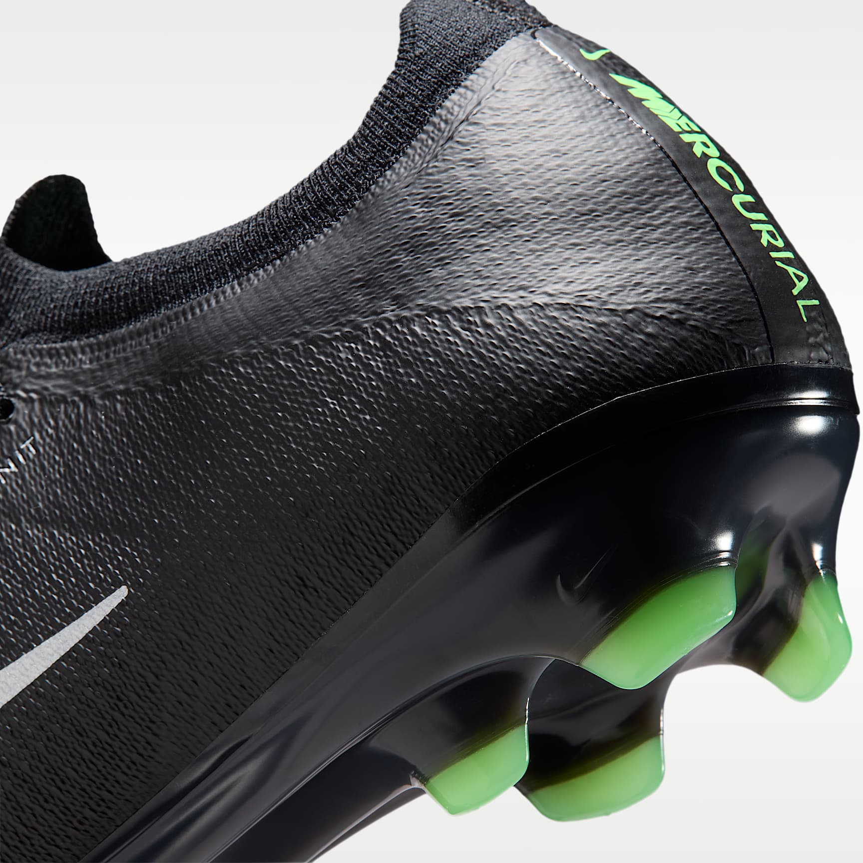 Nike Mercurial Vapor 17 Elite Low-Top-Fußballschuh für normalen Rasen – Schwarz/Schwarz/Illusion Green