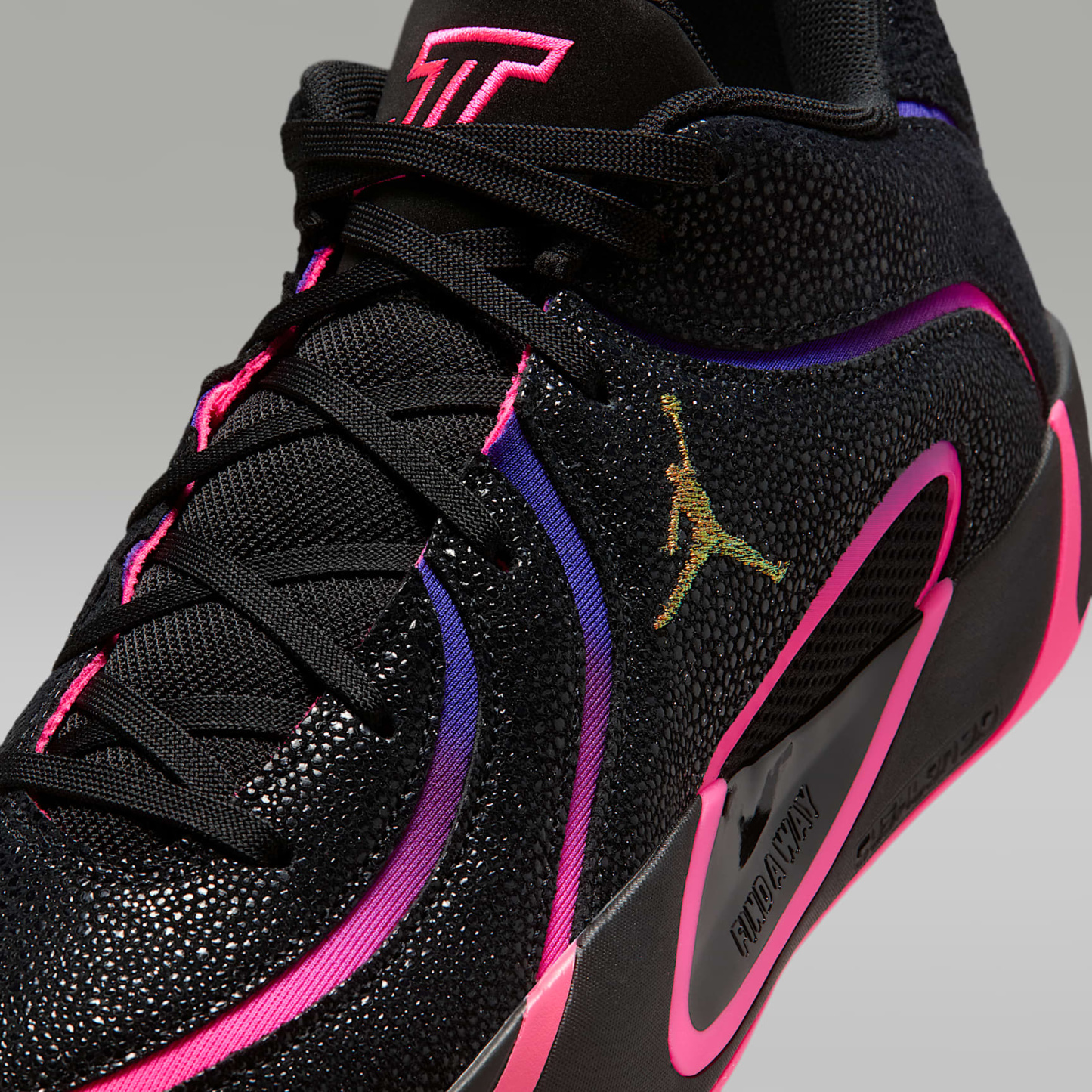 Tatum 4 "Playoffs" Basketballschuh – Schwarz/Fierce Purple/Racer Blue/Hyper Pink