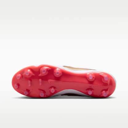 Nike Tiempo Ligera Pro Low-Top-Fußballschuh für normalen Rasen – Weiß/Bright Crimson/Blur