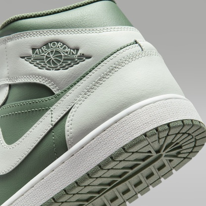 Air Jordan 1 Mid Herrenschuh – Summit White/Vintage Lichen