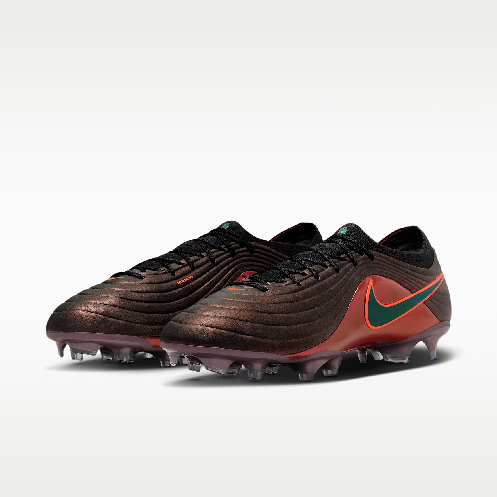 Nike Tiempo Maestro Elite LV8 Low Top Fußballschuh für normalen Rasen – Schwarz/Hyper Crimson/Laser Orange