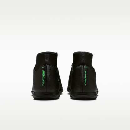 Nike Mercurial Superfly 11 Club High-Top-Fußballschuh für Hallen- und Hartplätze – Schwarz/Schwarz/Illusion Green