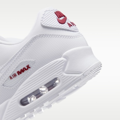 Nike Air Max 90 Schuh (Herren) – Weiß/Tough Red/Weiß