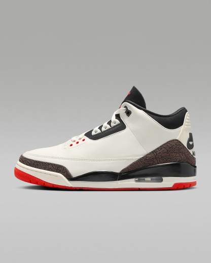 Air Jordan 3 "World's Best" Schuh (Herren) – Sail/University Red/Pale Ivory/Schwarz