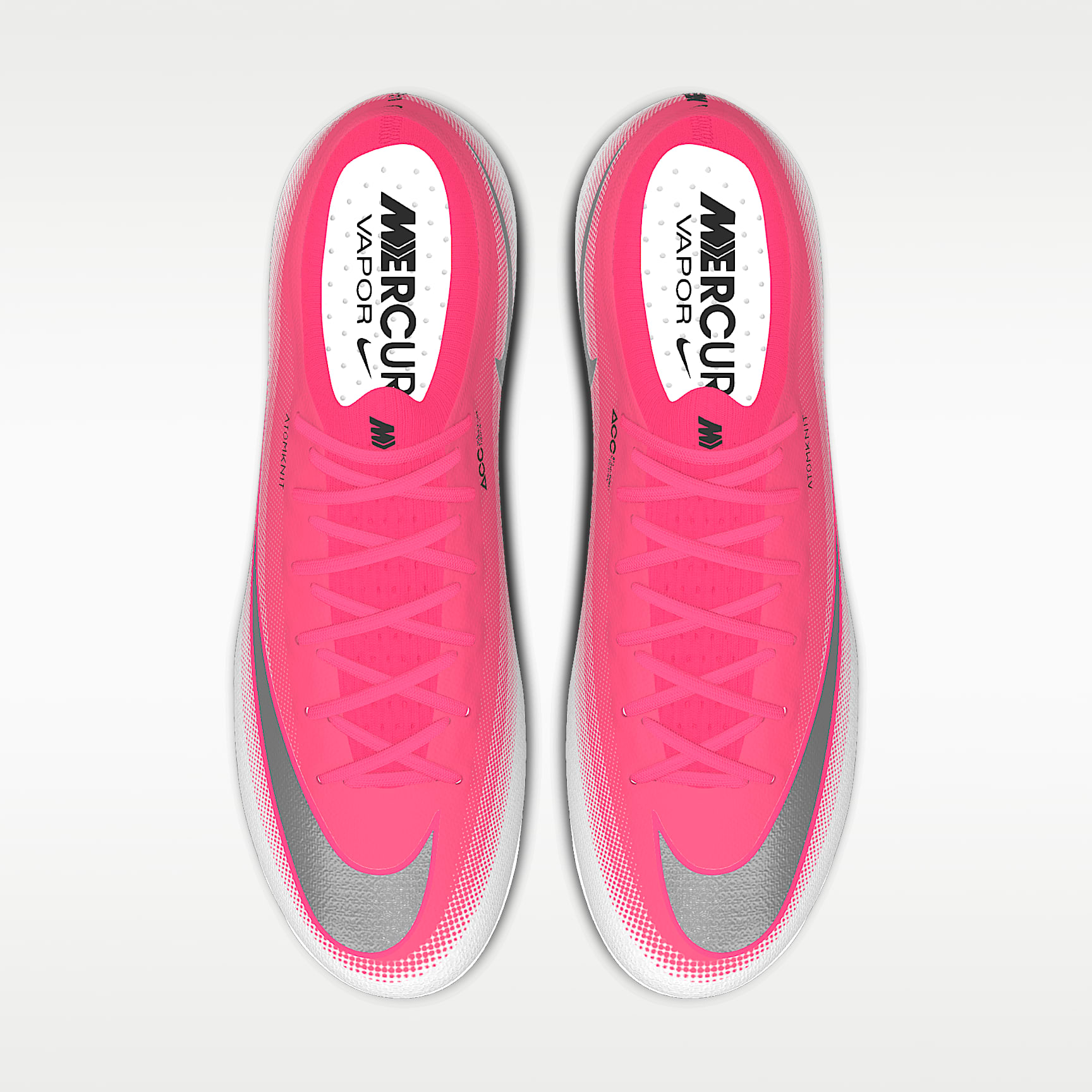 Nike Mercurial Vapor 17 Elite By You personalisierbarer Low-Top-Fußballschuh für normalen Rasen – Bright Crimson/Weiß [4510677869]