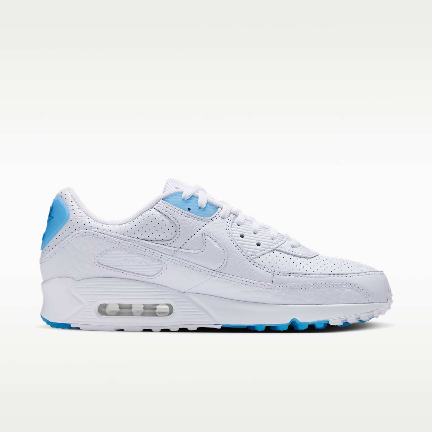 Nike Air Max 90 Schuh (Herren) – Weiß/Aurora Blue/Weiß