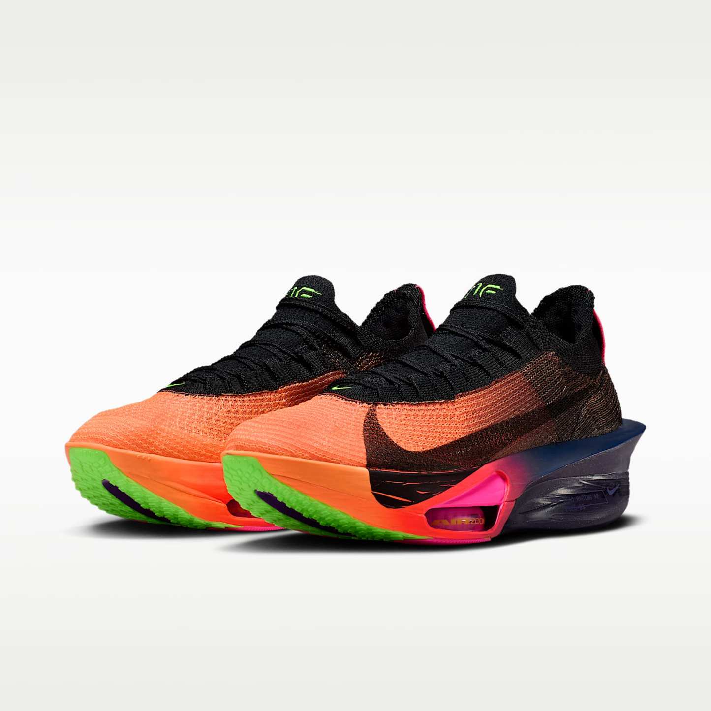 Nike Alphafly 3 Glam Laufschuhe für Straßenwettkämpfe (Damen) – Orange Pulse/Purple Dynasty/Electric Green/Schwarz