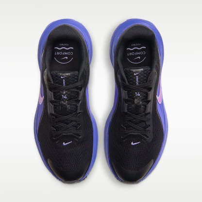 Nike Downshifter 14 Straßenlaufschuh (Damen) – Schwarz/Persian Violet/Gridiron/Vivid Purple