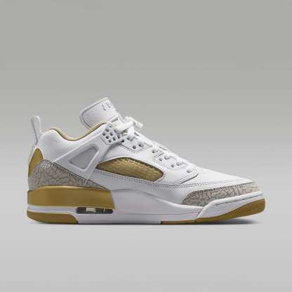 Jordan Spizike Low Schuh (Damen) – Weiß/Neutral Grey/Team Gold/Metallic Gold