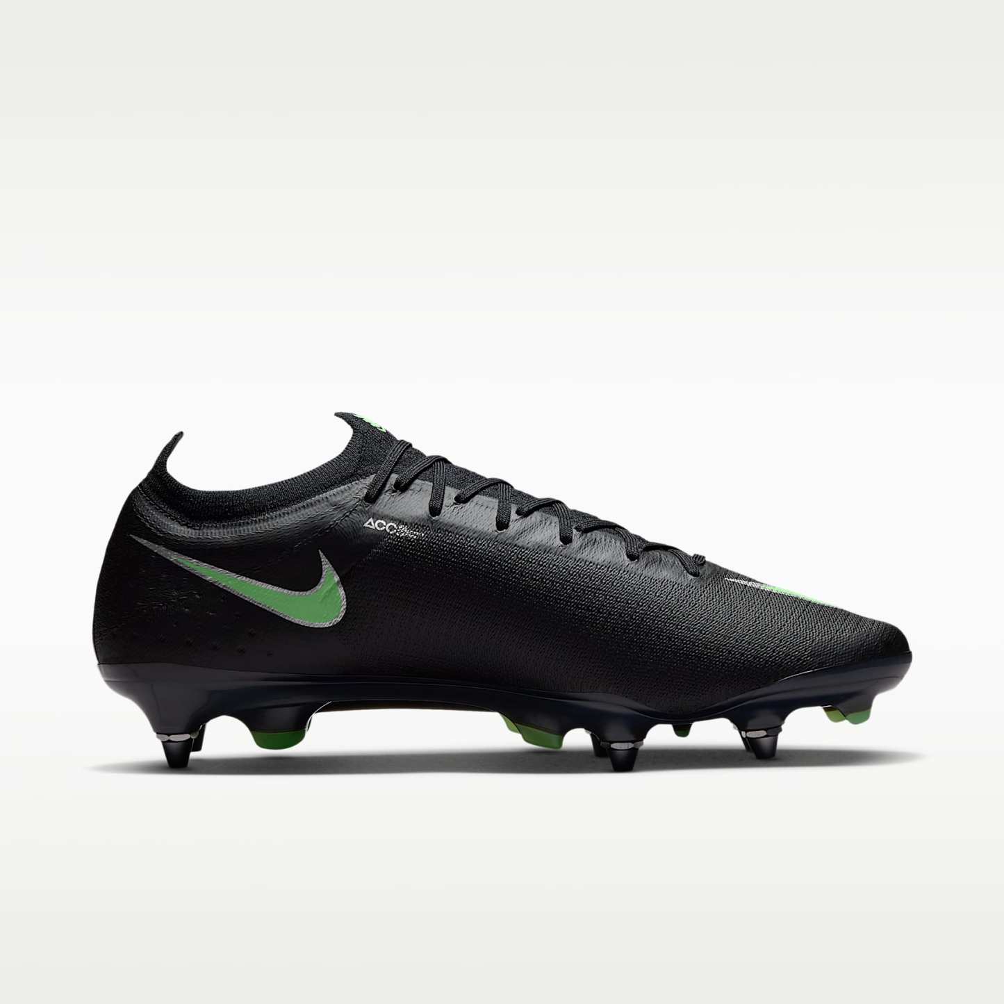 Nike Mercurial Vapor 17 Elite Low-Top-Fußballschuh für weichen Rasen – Schwarz/Schwarz/Illusion Green