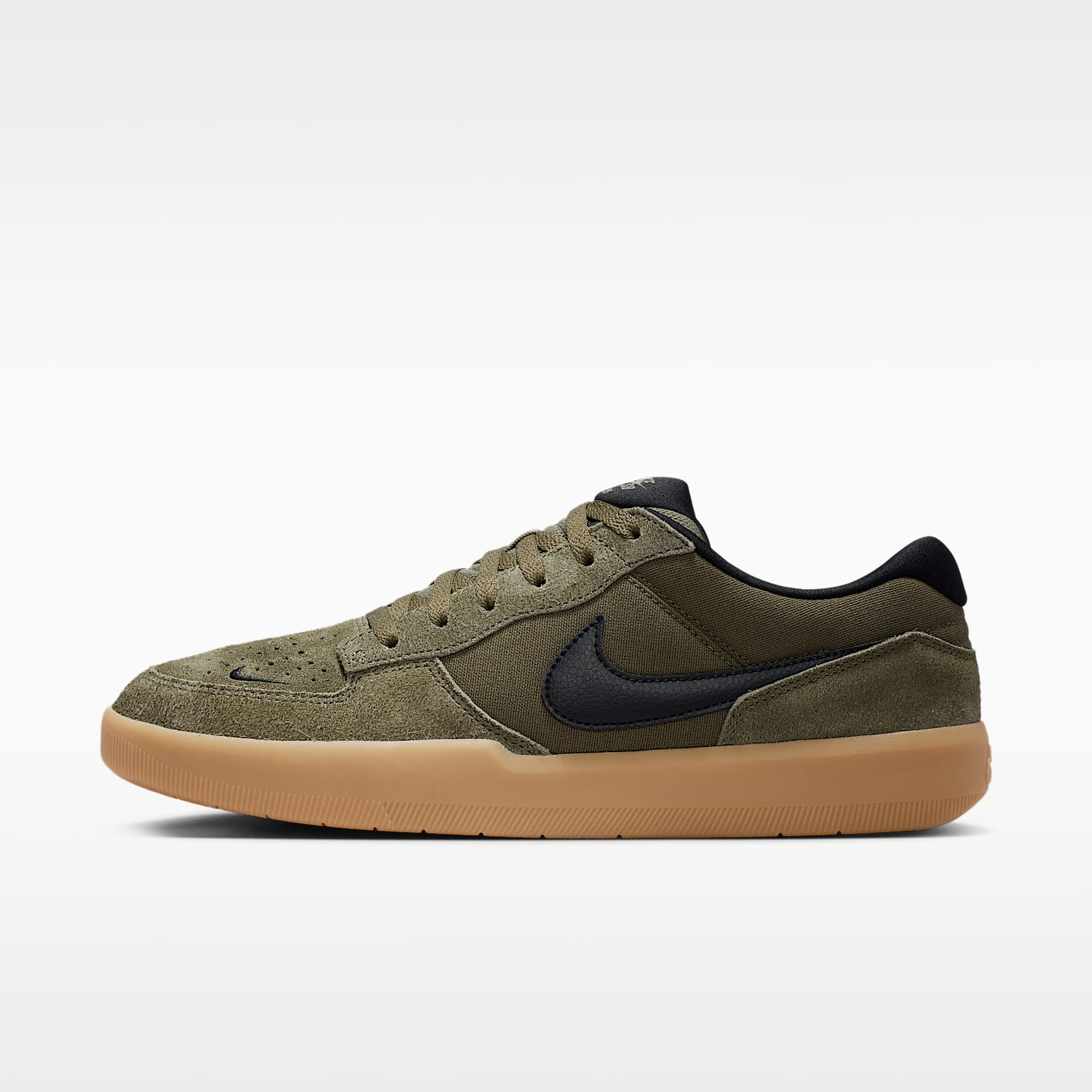 Nike SB Force 58 Skateboardschuh – Medium Olive/Medium Olive/Gum Light Brown/Schwarz