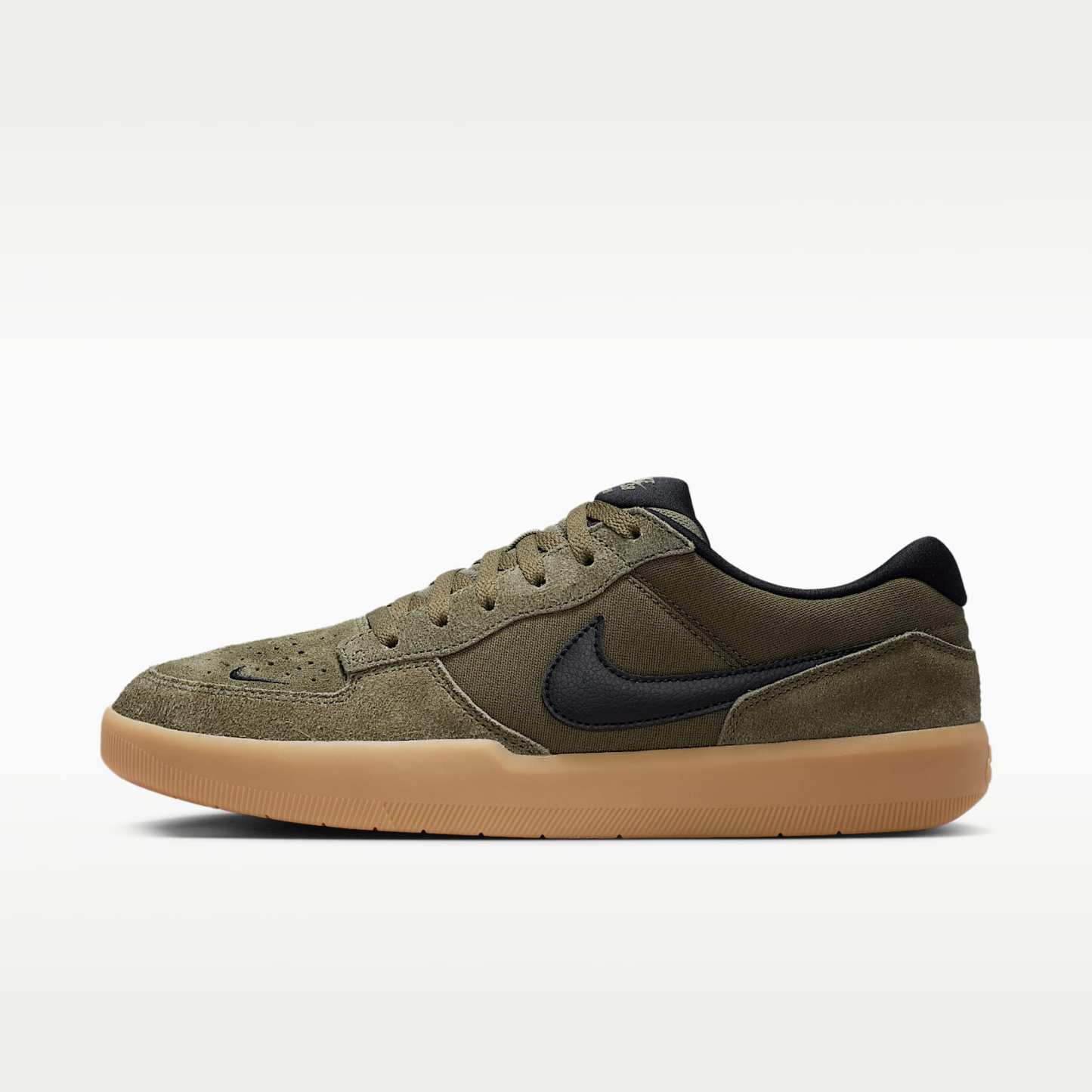 Nike SB Force 58 Skateboardschuh – Medium Olive/Medium Olive/Gum Light Brown/Schwarz