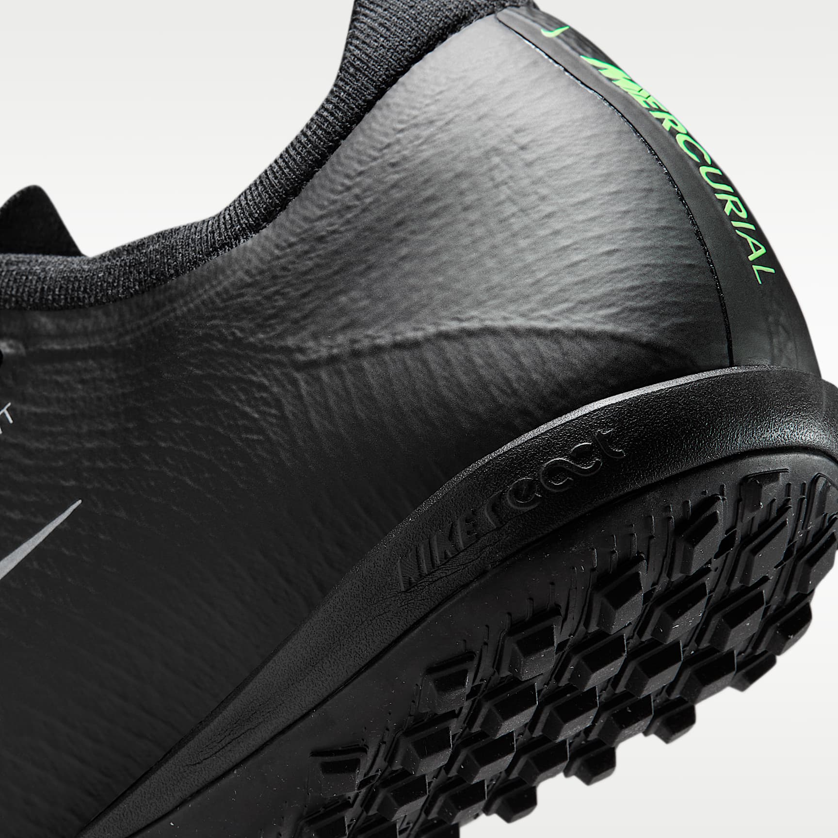 Nike Mercurial Vapor 17 Pro Low-Top-Fußballschuh für Turf – Schwarz/Schwarz/Illusion Green
