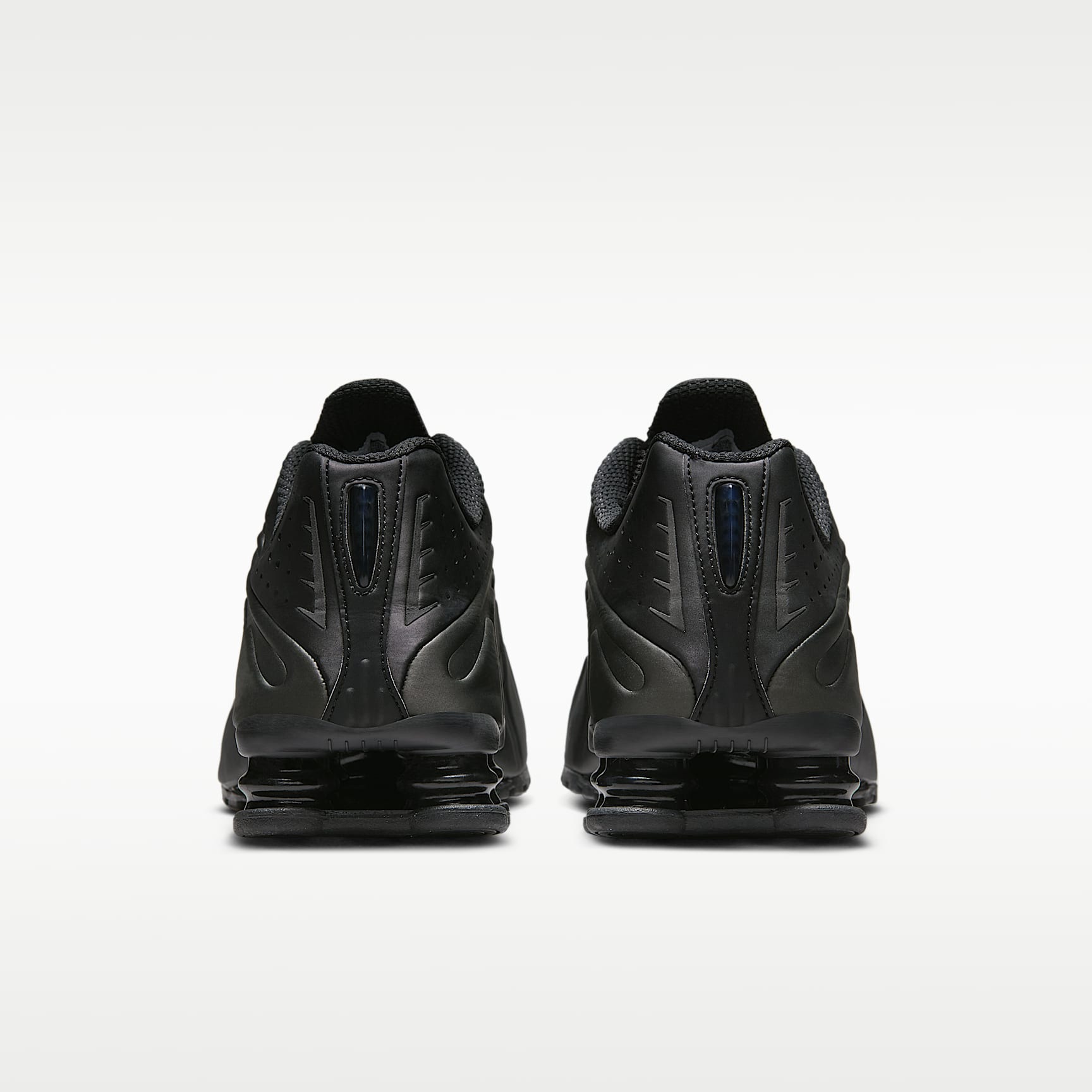 Nike Shox R4 Schuh (Herren) – Schwarz/Schwarz/Bright Crimson/Schwarz