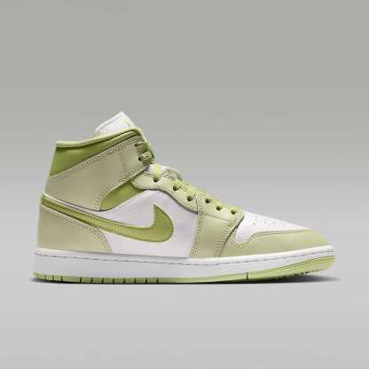 Air Jordan 1 Mid Schuh (Damen) – Olive Aura/Lawn/Coconut Milk/Sail