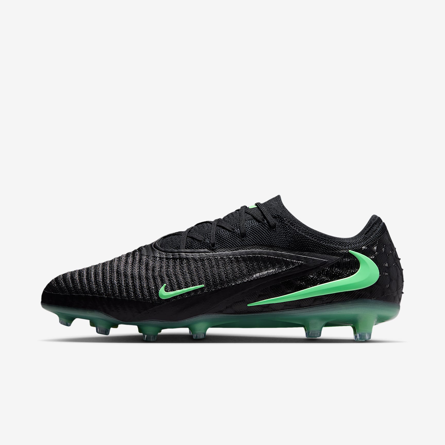 Nike Phantom 6 Low Elite Fußballschuh für Kunstrasen – Schwarz/Schwarz/Illusion Green