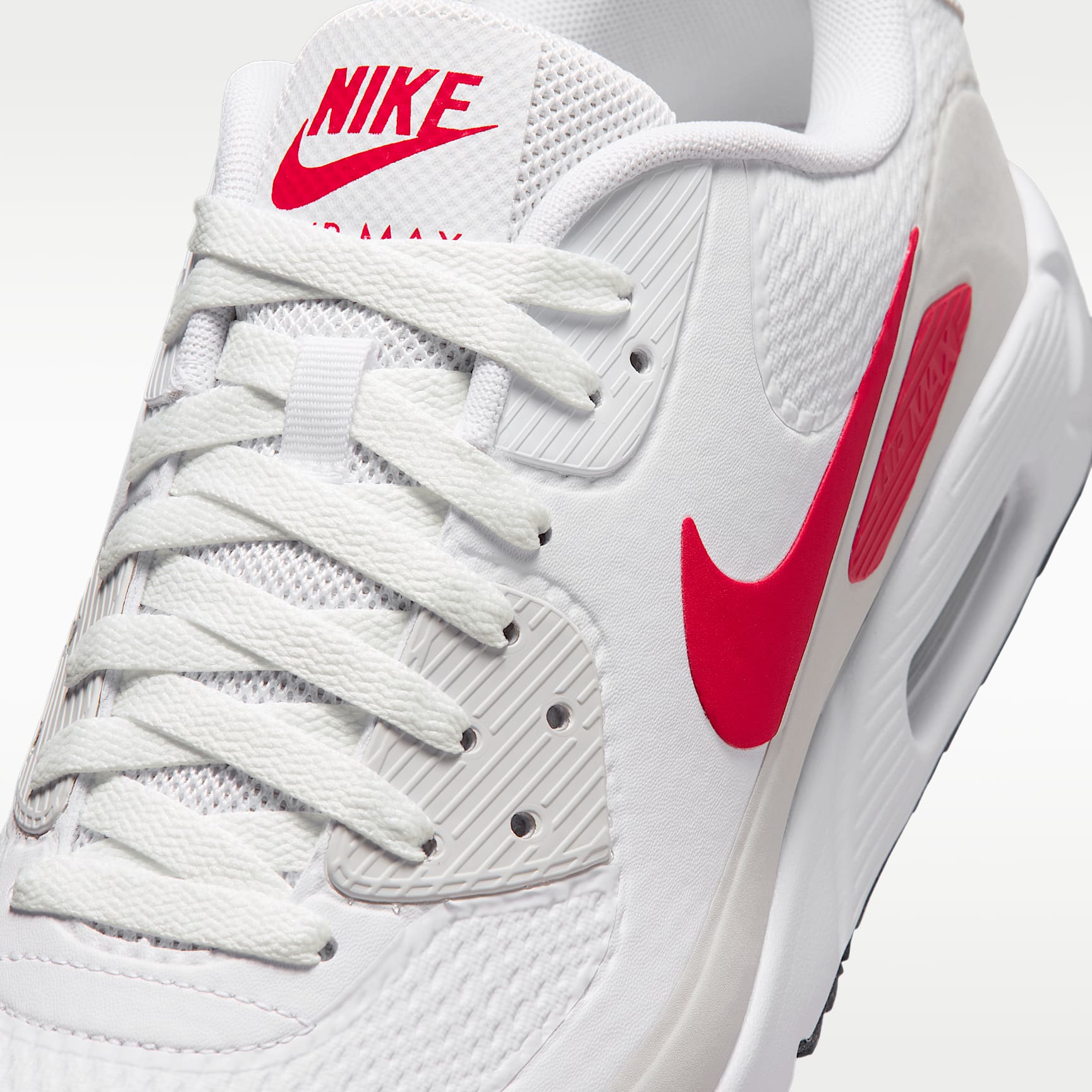 Nike Air Max 90 G Golfschuh – Weiß/Photon Dust/Midnight Navy/Fire Red