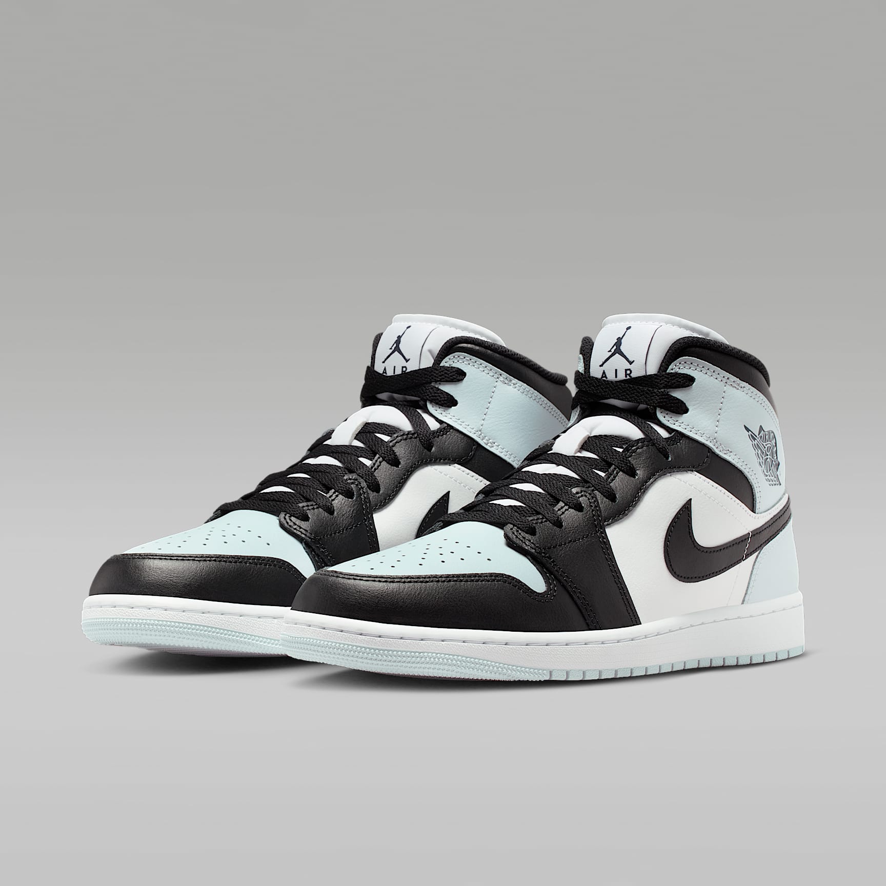 Air Jordan 1 Mid Herrenschuh – Schwarz/Aura/Weiß/Squadron Blue