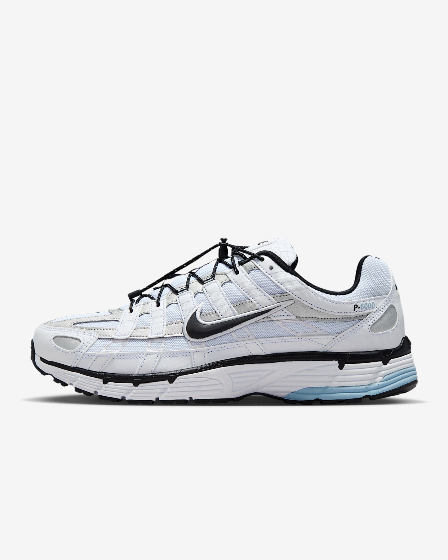 Nike P-6000 Schuh (Herren) – Weiß/Light Armory Blue/Metallic Silver/Schwarz