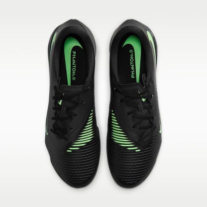 Nike Phantom 6 Low Academy Fußballschuh für Turf – Schwarz/Schwarz/Illusion Green