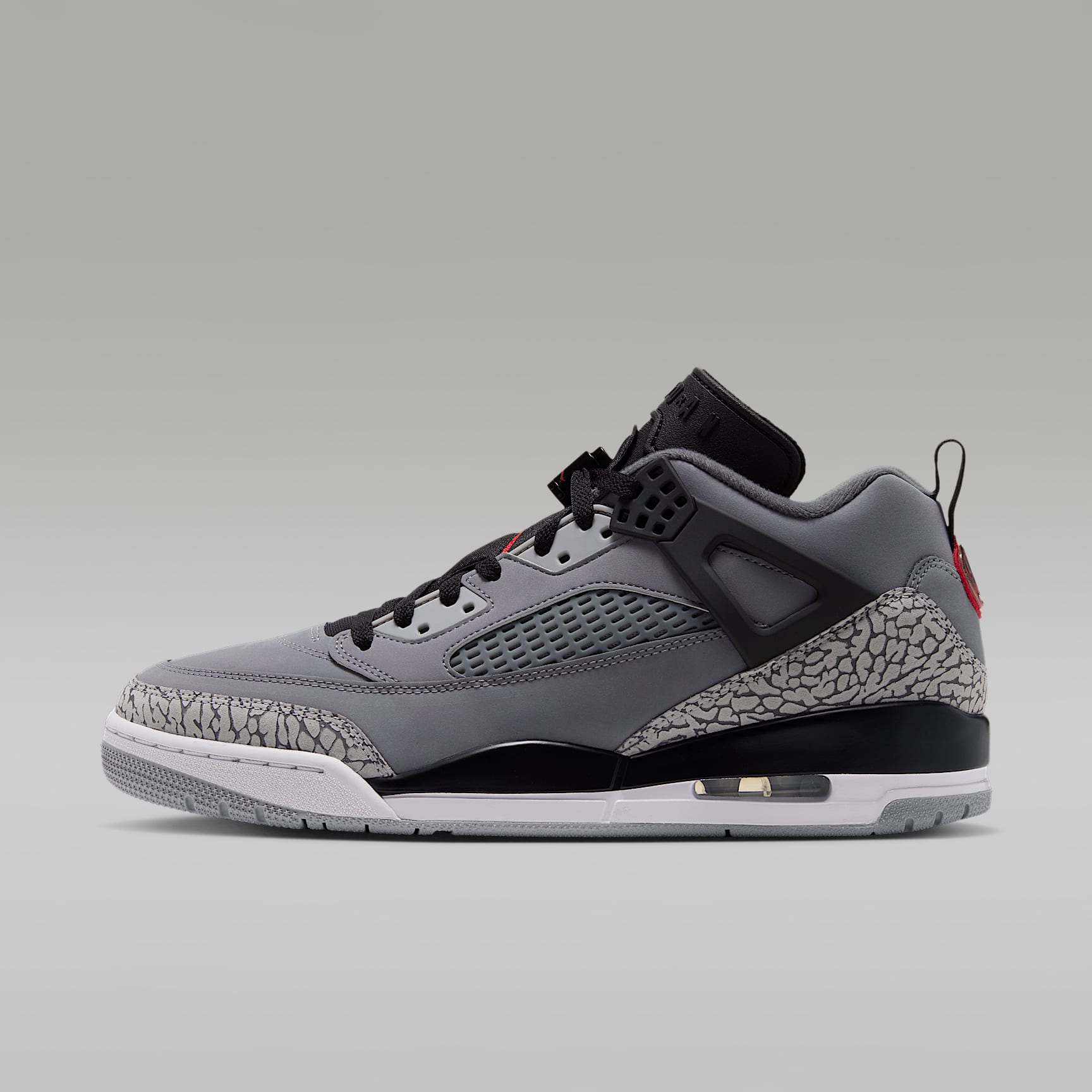 Jordan Spizike Low Herrenschuh – Cool Grey/Schwarz/Wolf Grey/University Red