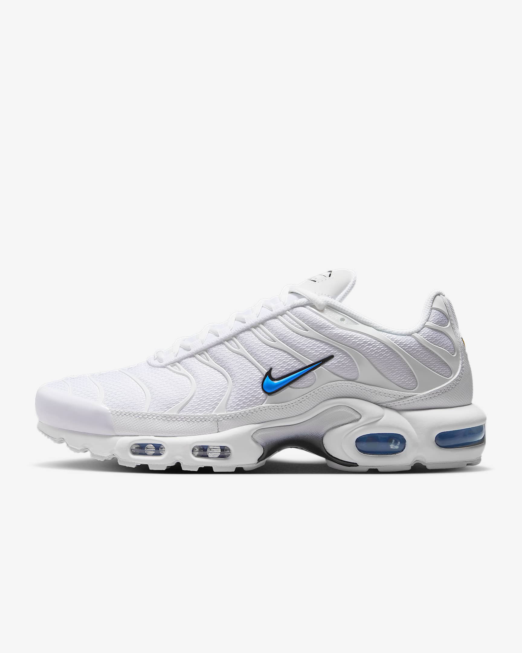 Nike Air Max Plus Schuh (Herren) – Weiß/Schwarz/Blue Crystal