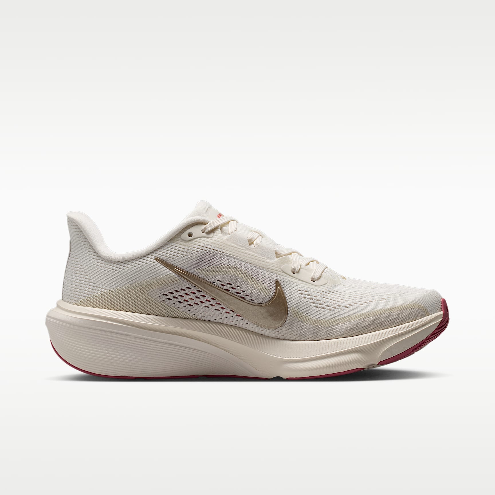 Nike Pegasus 42 Straßenlaufschuh (Damen) – Phantom/Chalk/Sail/Metallic Gold Grain