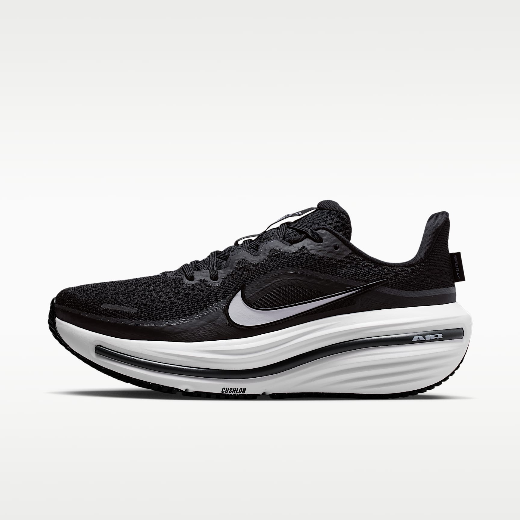 Nike Winflo 12 Straßenlaufschuh (Damen) – Schwarz/Dark Smoke Grey/Weiß