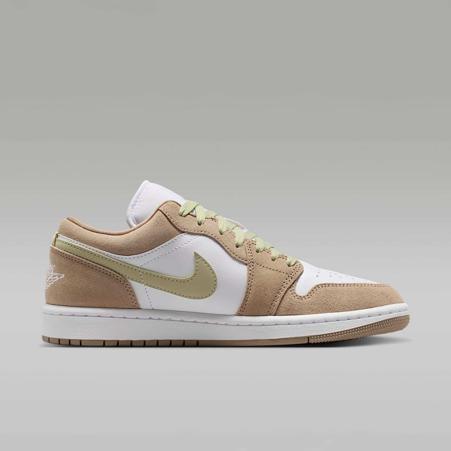 Air Jordan 1 Low Damenschuh – Khaki/Olive Aura/Sail/Weiß