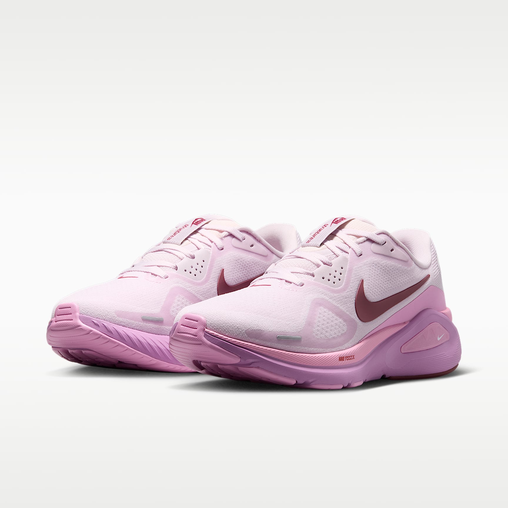 Nike Structure 26 Straßenlaufschuh (Damen) – Bleached Lilac/Pink Rise/Light Magenta/Pink Smoke