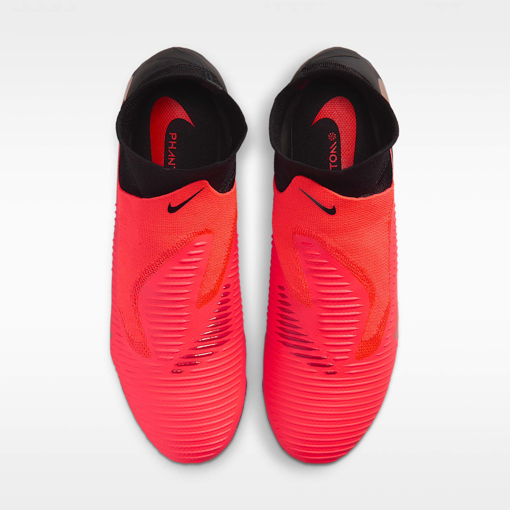 Nike Phantom 6 High Pro Fußballschuh für normalen Rasen – Bright Crimson/Schwarz/Blur