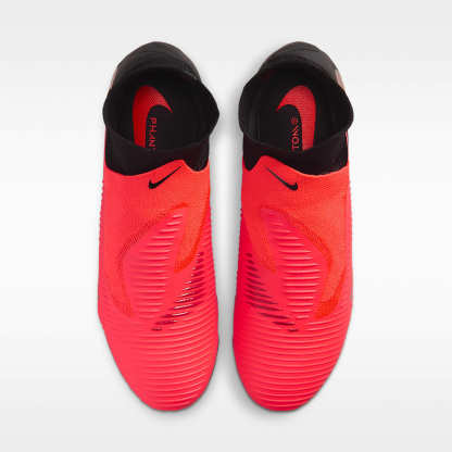 Nike Phantom 6 High Pro Fußballschuh für normalen Rasen – Bright Crimson/Schwarz/Blur