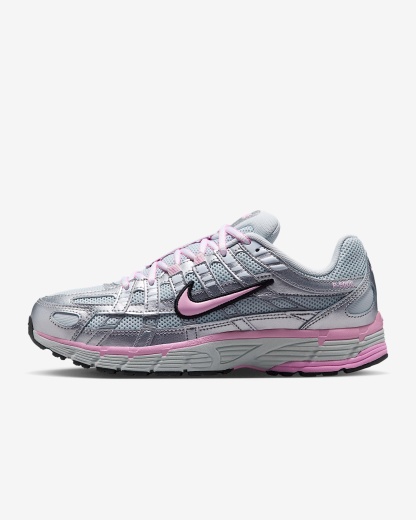 Nike P-6000 Schuh (Damen) – Pure Platinum/Metallic Silver/Schwarz/Pink Rise