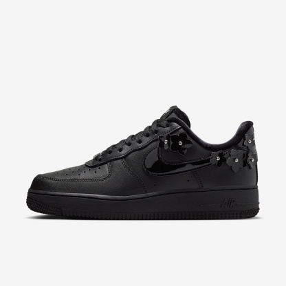 Nike Air Force 1 '07 "Florette" Schuh (Damen) – Schwarz/Off Noir/Metallic Silver/Schwarz