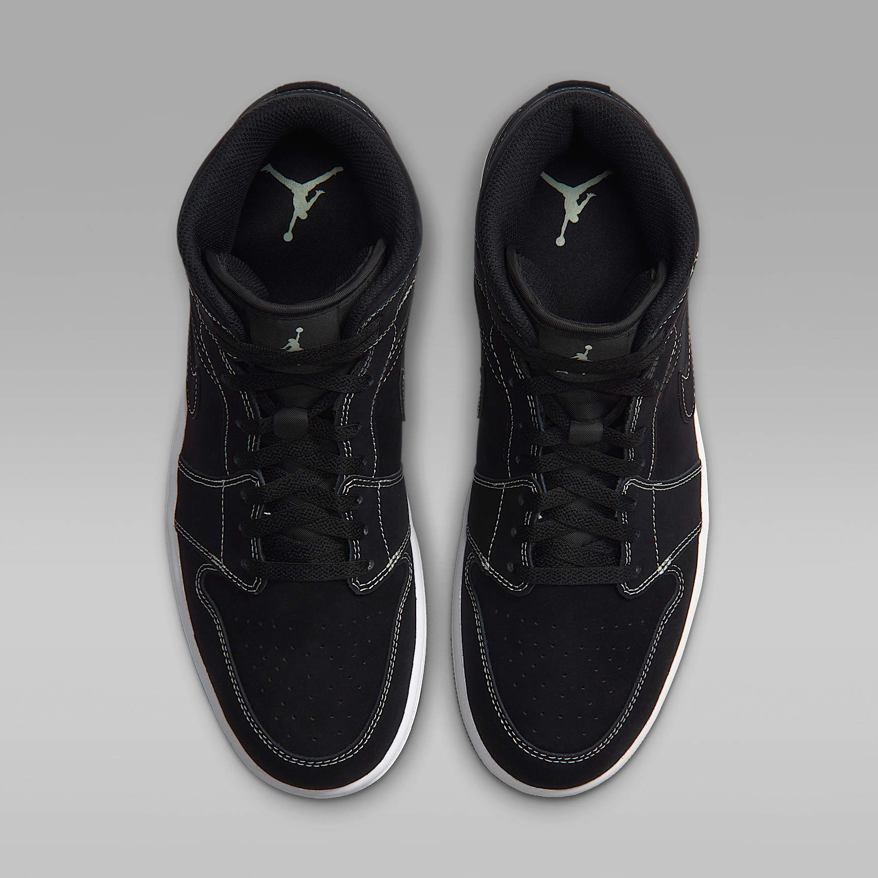 Air Jordan 1 Mid Herrenschuh – Schwarz/Schwarz/Pistachio Frost