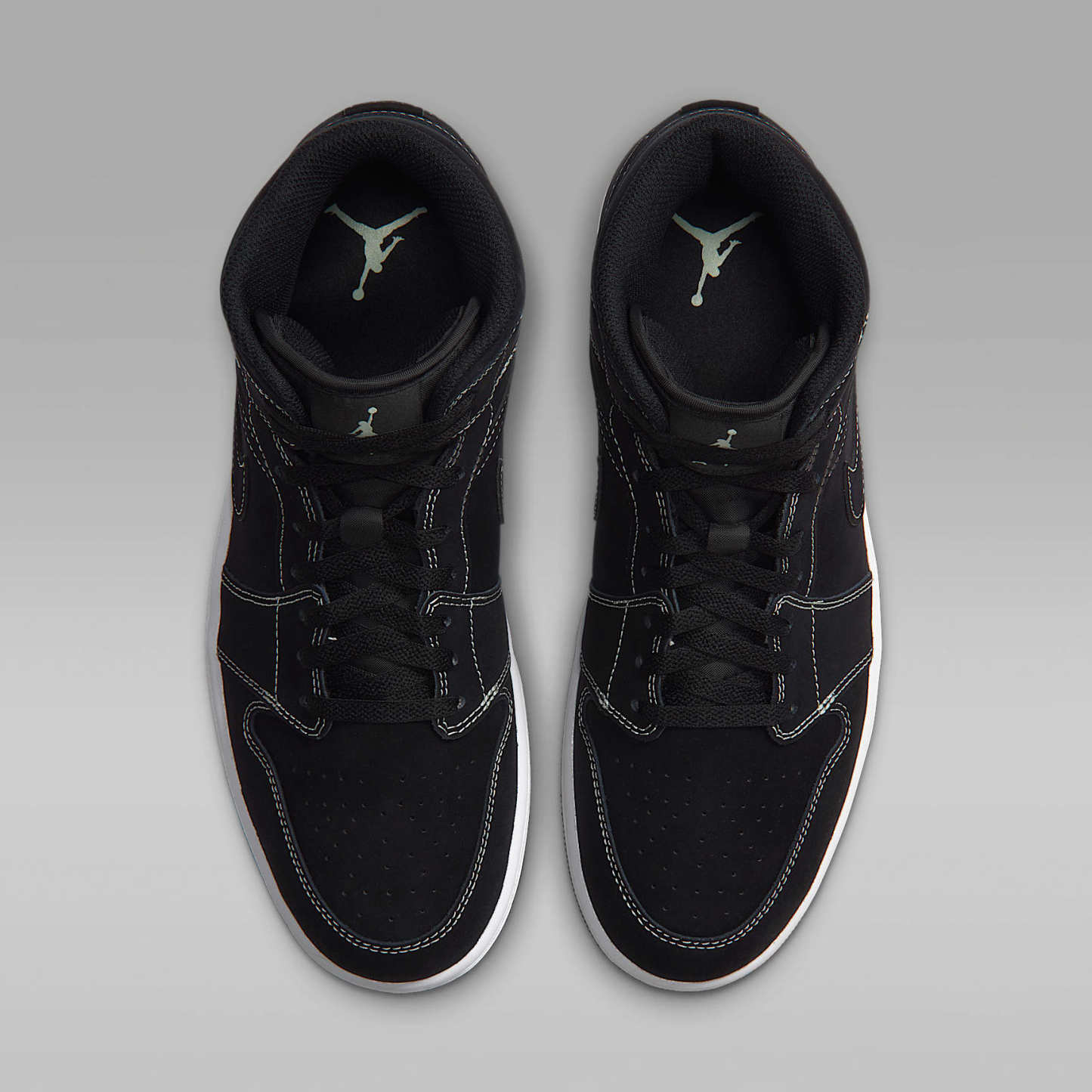 Air Jordan 1 Mid Herrenschuh – Schwarz/Schwarz/Pistachio Frost
