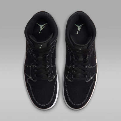 Air Jordan 1 Mid Herrenschuh – Schwarz/Schwarz/Pistachio Frost