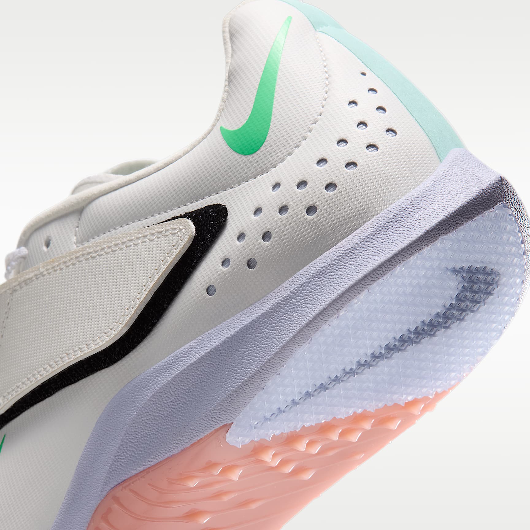Nike Long Jump Elite Sprung-Spike für Leichtathletik – Summit White/Palest Purple/Jade Ice/Electro Green