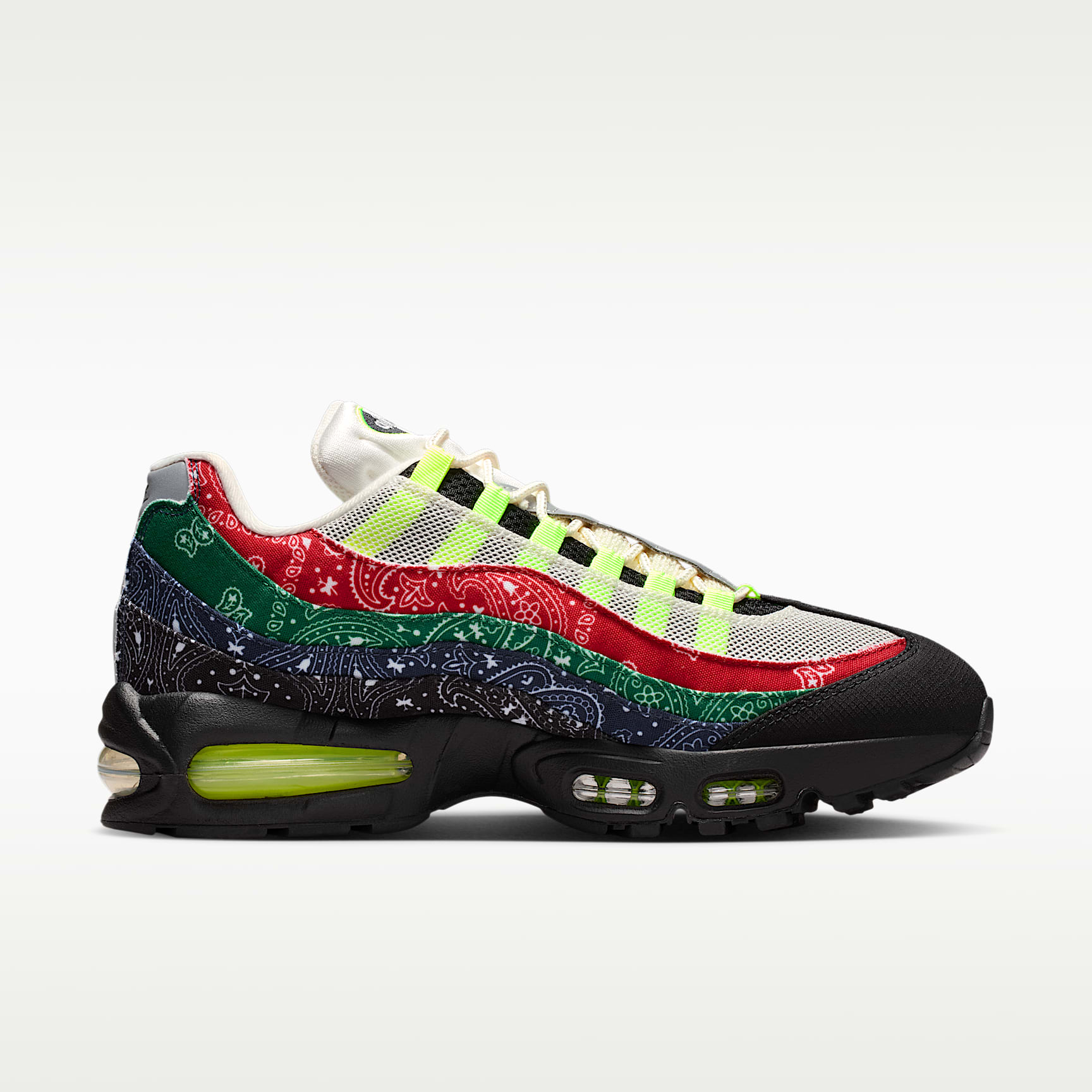 Nike Air Max 95 Big Bubble Schuh (Herren) – Sail/University Red/Sport Green/Volt