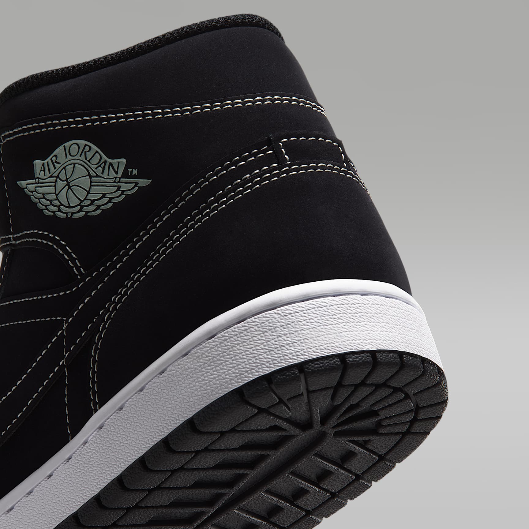 Air Jordan 1 Mid Herrenschuh – Schwarz/Schwarz/Pistachio Frost