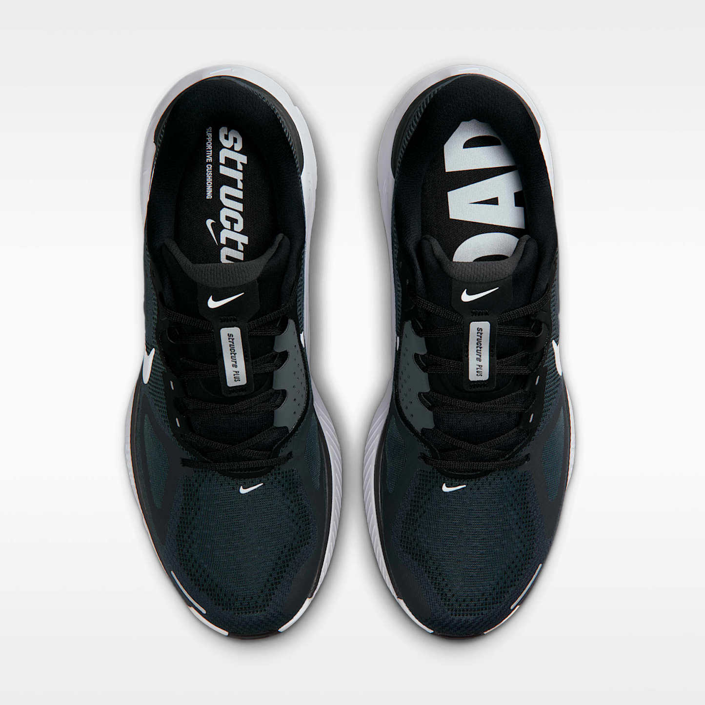 Nike Structure Plus Straßenlaufschuh (Herren) – Schwarz/Anthracite/Weiß