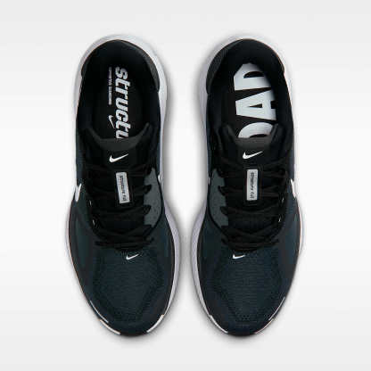 Nike Structure Plus Straßenlaufschuh (Herren) – Schwarz/Anthracite/Weiß