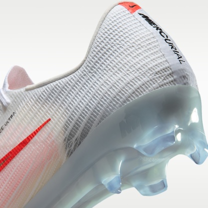 Nike Mercurial Superfly 11 Elite Low-Top-Fußballschuh für normalen Rasen – Weiß/Bright Crimson/Blur