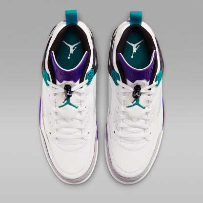 Jordan Spizike Low Herrenschuh – Weiß/Court Purple/Light Smoke Grey/Rio Teal