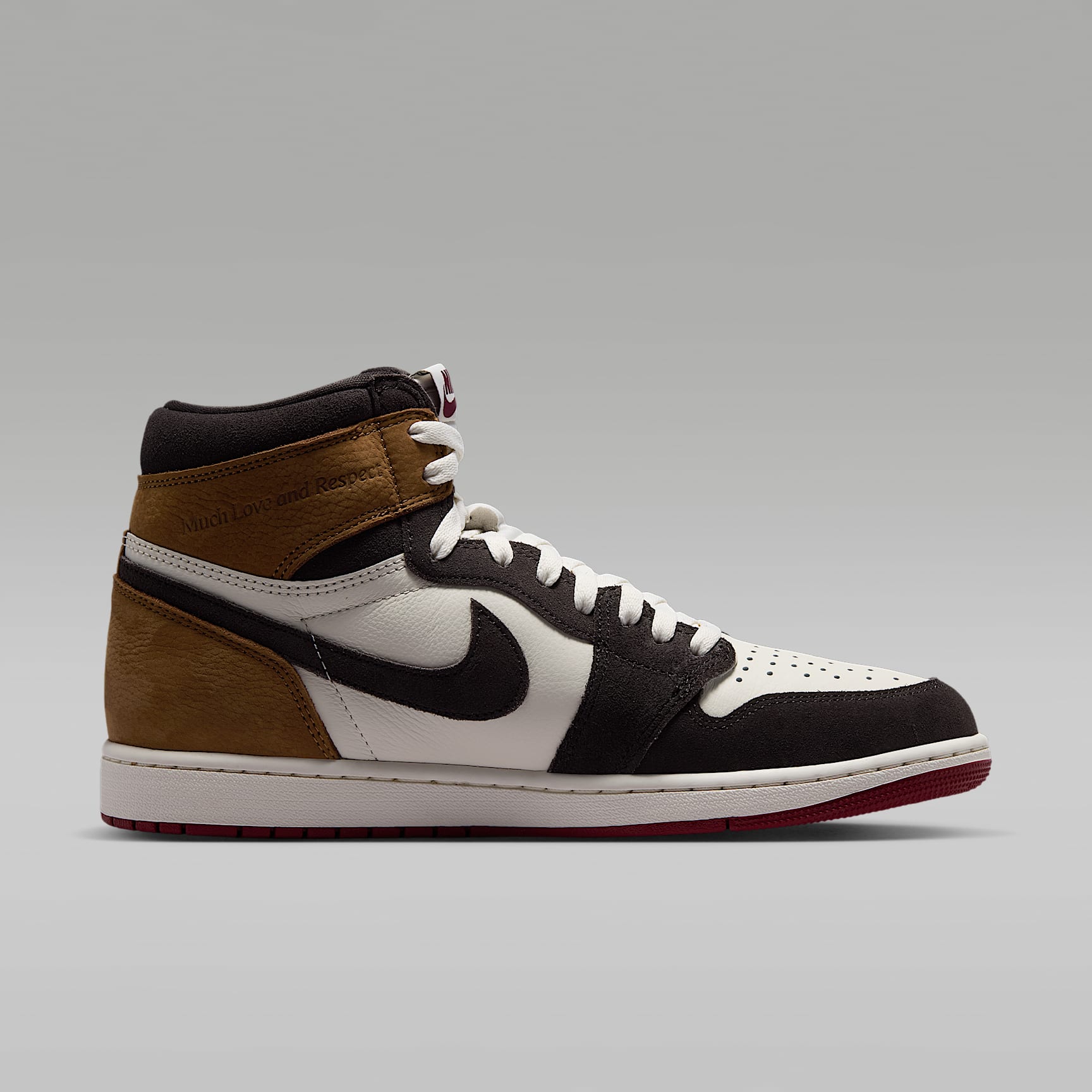 Air Jordan 1 Retro High OG "Love Letter" Schuh (Herren) – Shadow Brown/Light British Tan/Team Red