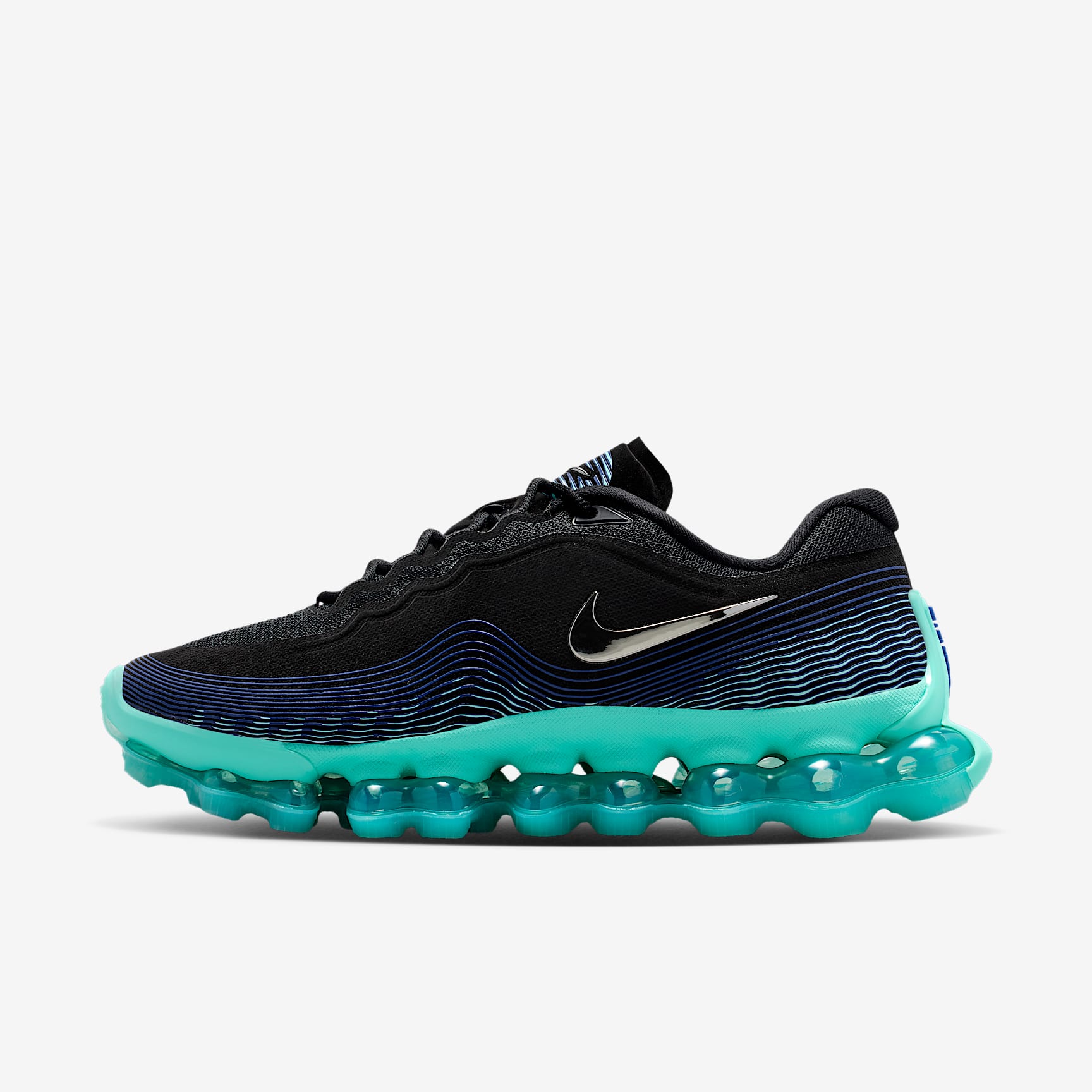 Nike Air Liquid Max Herrenschuh – Schwarz/Radiant Blue/Aurora Green/Chrome